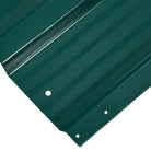 Outsunny Corrugated Roofing Sheets, Pack of 12, Galvanised Metal Roofing Sheets for Greenhouse, Garage, Storage Shed, Carport, 129 x 45cm, Green - anydaydirect