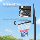SPORTNOW 2.3-3.05m Basketball Hoop and Stand, with Weighted Base, Wheels, Black - anydaydirect