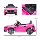 AIYAPLAY Mercedes Benz SLC 300 Licensed 12V Kids Electric Ride On Car with Parental Remote Two Motor Music Light Suspension Wheel for 3-6 Years Pink - anydaydirect