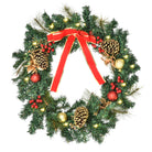 HOMCOM Christmas Door Wreath, 60 cm Diameter - anydaydirect