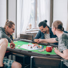 SPORTNOW Foldable Poker Mat, 10-Player Table Top with Cup Holder, Carry Bag - Green - anydaydirect
