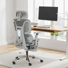 HOMCOM Ergonomic Office Chair Special, High Back Mesh Desk Chair, Grey - anydaydirect