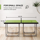 HOMCOM 6ft Table Tennis Table, Ping Pong Table with Net, Foldable and Portable Ping Pong Set for Indoor Outdoor Use, Easy Assemble, Midsize, Green - anydaydirect