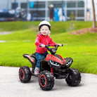 HOMCOM 12V Ride-On Quad Bike w/ Music, Horn, for Ages 3-5 Years - Red - anydaydirect