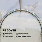 Outsunny Mini Greenhouse, Portable Green House with Roll-Up Door, PE Base, Small Greenhouse, 100 x 100 x 195 cm, White - anydaydirect