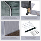 Outsunny 2 x 2m Garden Fabric Storage Tent - Grey - anydaydirect