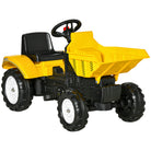 HOMCOM Kids Ride on Tractor No Power Pedal Go Kart with Manual Control Bucket for 3-6 Years Old - anydaydirect