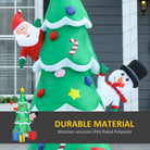 HOMCOM 7ft Tall Christmas Inflatable Tree LED Lighted with Santa Claus Snowman and Gift Box for Home Indoor Outdoor Garden Lawn Decoration Party Prop - anydaydirect