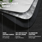 Outsunny Grow Tent 120 x 120 x 200 cm, Reflective Mylar Hydroponic Growing Tent with 600D Oxford Fabric, Observation Window, Vent, Zipper Door for Indoor Plant Growing, Black - anydaydirect