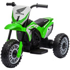HOMCOM 6V Electric Motorbike for Toddlers, 3-Wheel Design, with Horn and Startup Sound, Vibrant Green - anydaydirect