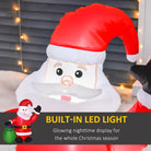 HOMCOM Inflatable Blow up Christmas Santa Claus 120cm LED Lighted Yard - anydaydirect