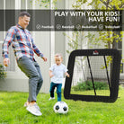HOMCOM Football Training Net Target Goal, with Adjustable Angles - Black - anydaydirect
