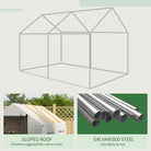 Outsunny Polyethylene Walk-in Polytunnel Greenhouse, 2 x 3(m), White - anydaydirect