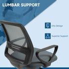 Vinsetto Ergonomic Mesh Back Drafting Chair Draughtsman Chair with Adjustable Height, Grey - anydaydirect