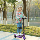 AIYAPLAY Electric Scooter for Kids Ages 6-14, with Dual Brakes, Flash Wheel and Colourful Light, Kids Electric Scooter E Scooter, Up to 12 KM/H & 10 KM, Purple - anydaydirect