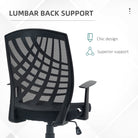 HOMCOM 97.5-106.5cm Adjustable Home Office Chair - Black - anydaydirect