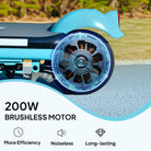 AIYAPLAY Electric Scooter for Kids Ages 6-14, with Dual Brakes, Flash Wheel and Colourful Light, Kids Electric Scooter E Scooter, Up to 12 KM/H & 10 KM, Blue - anydaydirect