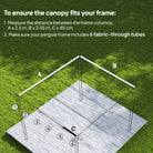 Outsunny Retractable Pergola Cover, 2.55 x 2.5 m Replacement Canopy Fabric for 3 x 3 m Frame, Roof Top Only, Brown - anydaydirect