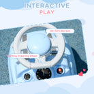 AIYAPLAY Foot To Floor Ride On Car Sliding Car w/ Air Horn, Anti-Over-Backwards, 18 to 36 Months - Light Blue - anydaydirect