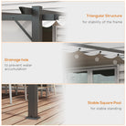 Outsunny 3 x 3(m) Aluminium Pergola Canopy Gazebo Awning Outdoor Garden Sun Shade Shelter Marquee Party BBQ, Light Grey - anydaydirect