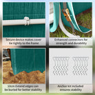 Outsunny 8 x 6.5 ft Outdoor Garden Storage Shed, Waterproof Bike Tent with Double Roll-up Zipper Door for Garden Tools, Green - anydaydirect