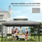 Outsunny Gazebo Roof Replacement, for 3 x 4m Frames - Light Grey - anydaydirect