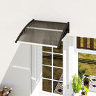 Outsunny Front Door Canopy, Outdoor Awning, Rain Shelter for Window, Porch and Front/Back Door, 103 x 96.5 cm, Brown - anydaydirect