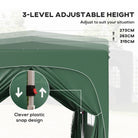Outsunny 3 x 3m Pop-Up Gazebo Shelter, with Accessories - Dark Green - anydaydirect