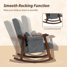 HOMCOM Wood Frame Rocking Accent Chair - Grey - anydaydirect