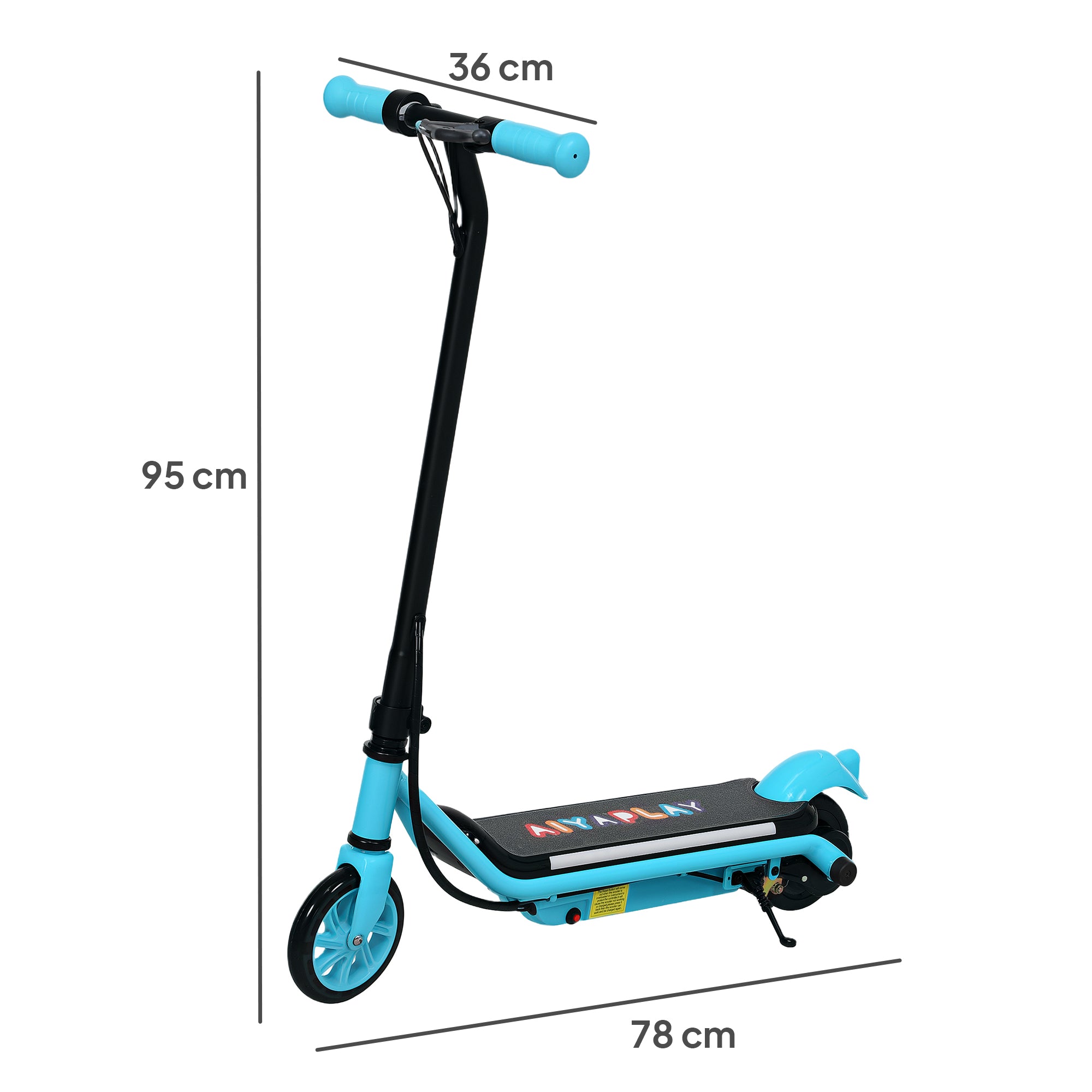 AIYAPLAY Electric Scooter for Kids Ages 6-14, with Dual Brakes, Flash Wheel and Colourful Light, Kids Electric Scooter E Scooter, Up to 12 KM/H & 10 KM, Blue - anydaydirect