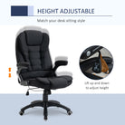 Vinsetto Ergonomic Office Chair Comfortable Desk Chair with Armrests Adjustable Height Reclining and Tilt Function Black - anydaydirect