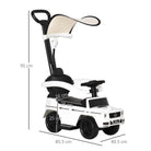 HOMCOM Mercedes-Benz G350 Ride-On Push Along Car Sliding Walker Foot to Floor Slider Stroller Toddler Vehicle with Wheel White - anydaydirect