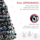 HOMCOM 4ft 120cm Green/White Artificial Christmas Tree W/ Prelit LED - anydaydirect