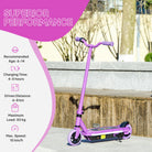 AIYAPLAY Electric Scooter for Ages 6-14, with Colourful Light and Electric Brake, Electric Scooter E Scooter, Up to 10 KM/H & 8 KM, Purple - anydaydirect