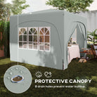 Outsunny 3 x 3m Pop-Up Gazebo Shelter, with Accessories - Light Grey - anydaydirect