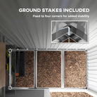 Outsunny Metal Garden Shed, Outdoor Lean-to Shed for Tool Motor Bike, with Adjustable Shelf, Lock, Gloves, 5'x3'x6',  Dark Grey - anydaydirect
