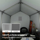 Outsunny 3 x 3(m) Waterproof Portable Shed, Garden Storage Tent with Ventilation Window, for Bike, Motorbike, Garden Tools - anydaydirect