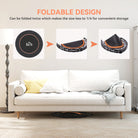 HOMCOM 45" Foldable Mini Fitness Trampoline, with Adjustable Foam Handle, Orange - anydaydirect