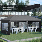 Outsunny 3 x 6m Pop-Up Gazebo, with Removable Walls - Grey - anydaydirect