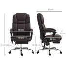 Vinsetto Six Point Vibrating Massage Office Chair - Dark Brown - anydaydirect