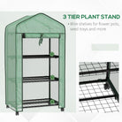 Outsunny Three-Tier Mini Greenhouse - Green - anydaydirect