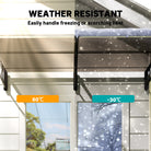 Outsunny Front Door Canopy, Outdoor Awning, Rain Shelter, 200 x 96cm, Brown - anydaydirect