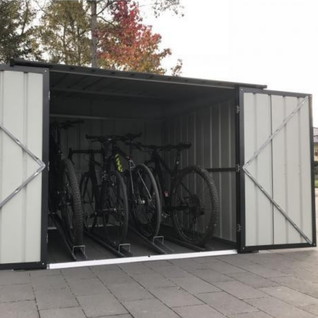 Durable 6x6ft Metal Bicycle Store – Anthracite Grey - anydaydirect