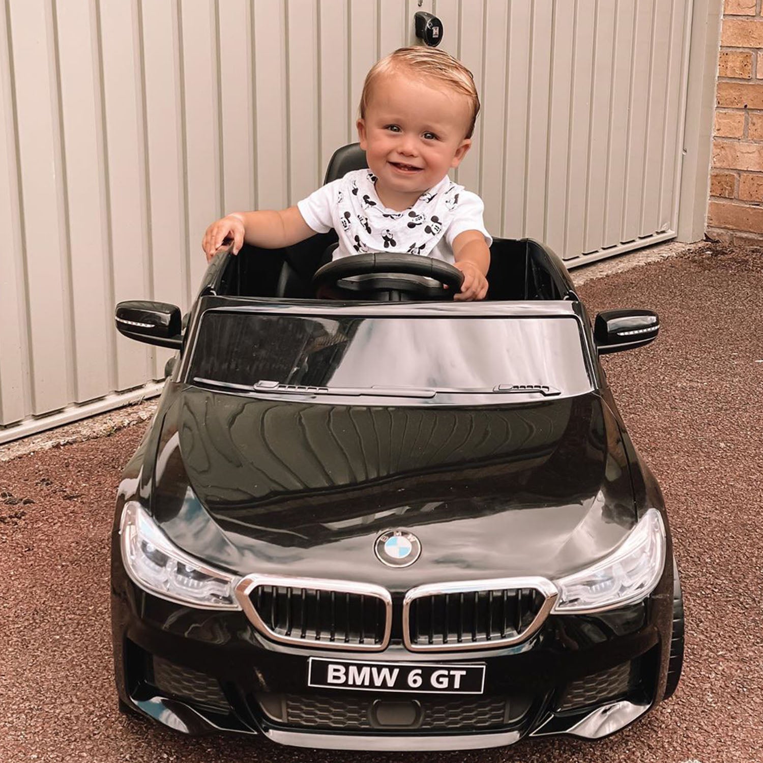HOMCOM Kids Electric Ride On Car 6V Licensed BMW 6GT W/ Remote-Black - anydaydirect