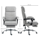 Vinsetto Faux Leather Massage Office Chair - Light Grey - anydaydirect