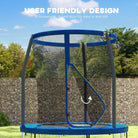 SPORTNOW 6ft Trampoline with Safety Enclosure Net, Steel Frame Outdoor Trampoline, with Edge, Safety Cover - anydaydirect
