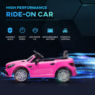 AIYAPLAY Mercedes Benz SLC 300 Licensed 12V Kids Electric Ride On Car with Parental Remote Two Motor Music Light Suspension Wheel for 3-6 Years Pink - anydaydirect