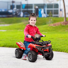 HOMCOM Kids' Battery-Powered Ride-On ATV with Real Working Headlights, 6V, for Ages 18-36 Months, Red - anydaydirect
