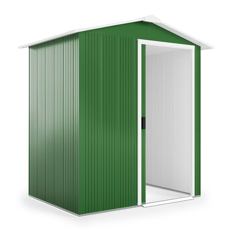 Durable 5x4ft Green Metal Garden Shed – Secure & Easy Assembly - anydaydirect