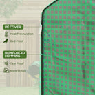 Outsunny Greenhouse Cover Replacement Walk-in PE Hot House Cover with Roll-up Door and Windows, 140 x 73 x 190cm, Green - anydaydirect